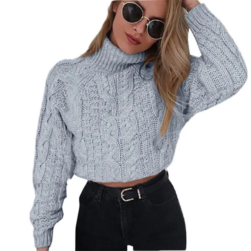 

Twist Turtleneck Sweater For Women Thick Slim Long Sleeve Knit Sweaters Autumn Winter Warm Women Pullovers New Casual Sexy