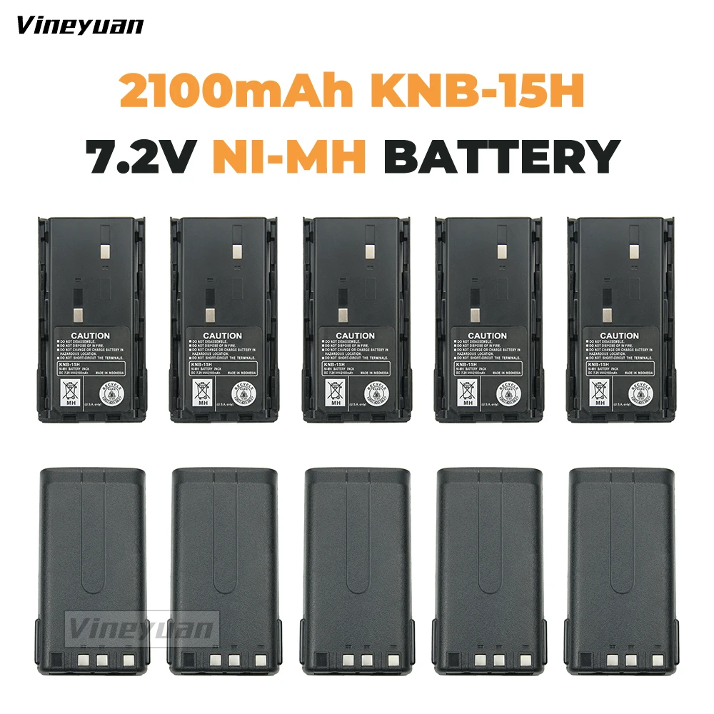 10 шт. KNB-15H KNB-15A 2100 мАч Ni-MH двухстороннее радио Батарея для Kenwood TK-260 TK-260G TK-270G TK-272G Walkie Talkie TK-360 TK-370G