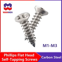 m1 m3 carbon steel nickel plated cross flat head self tapping screw phillips countersunk tapping screws mini small screws