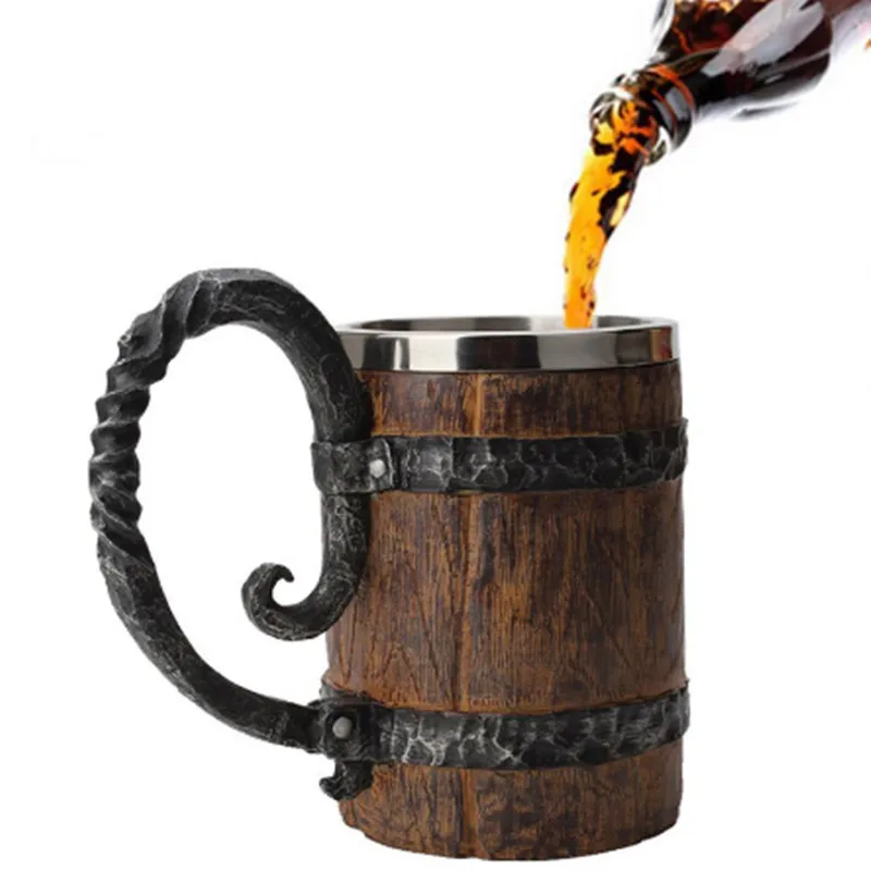 

Деревянная двухслойная кружка для пива, 550 мл