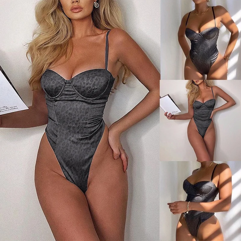 

Summer Fashion Sling Sleeveless Spaghetti Strap Bodysuit Bodycon Sexy Jumpsuit Women Rompers Clubwear Corset Tops