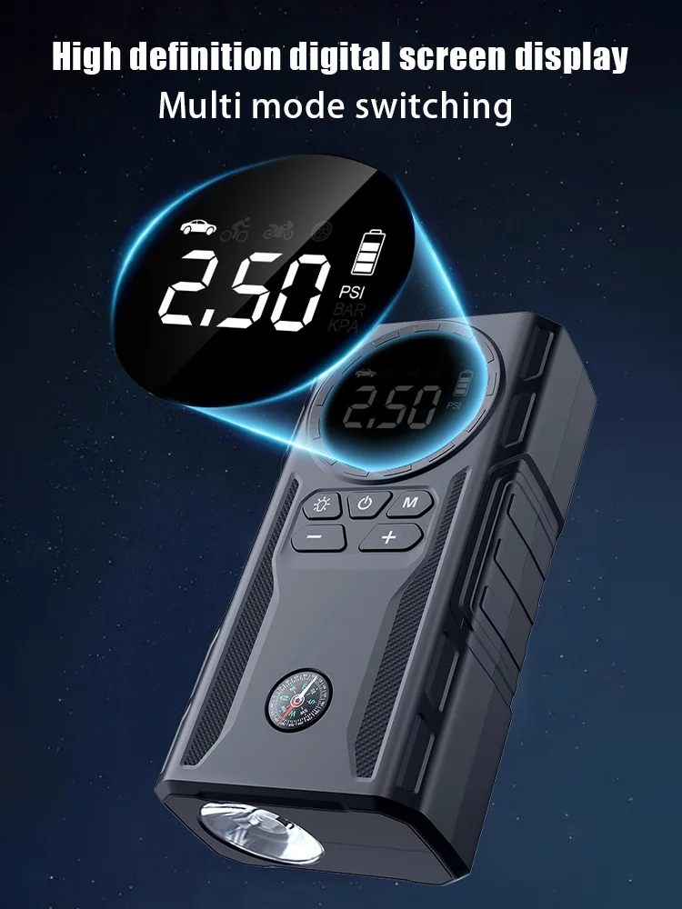 Автомобильный стартер Power Bank 150PSI 1000A с насосом для накачивания шин Портативный