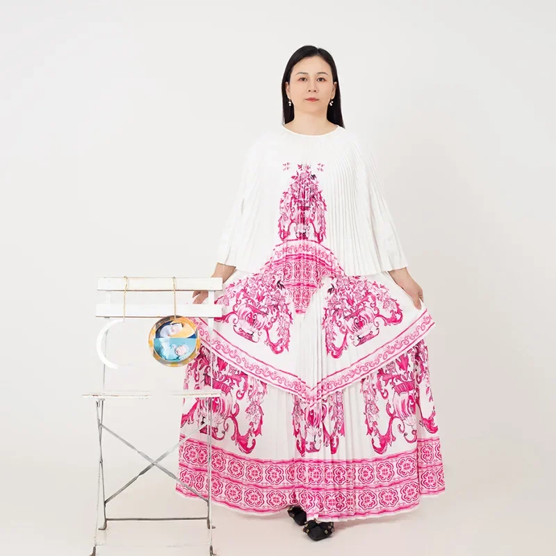 2024 Miyake плиссированная женская одежда оптовая продажа с фабрики новый принт