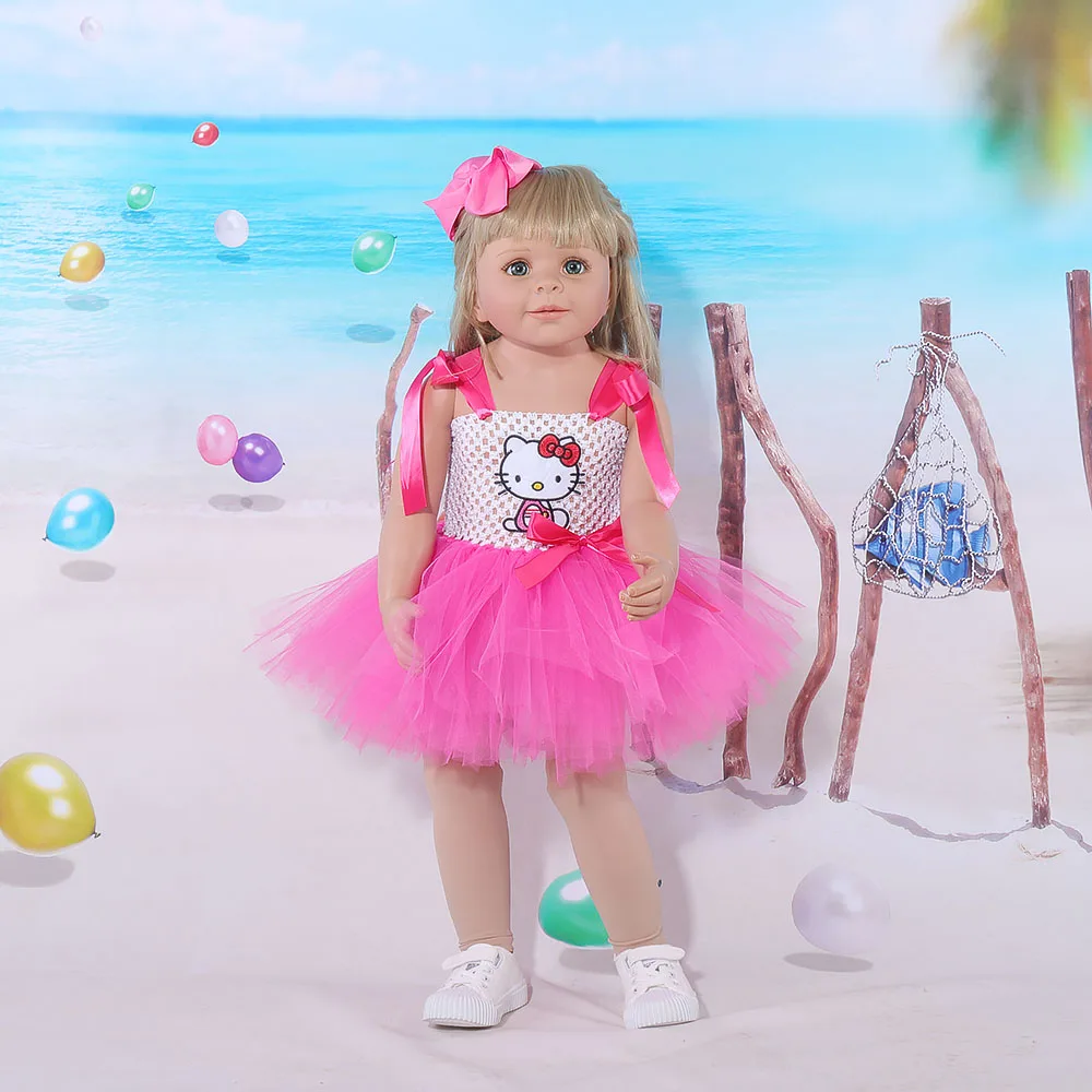 

Cartoon Kitty Baby Tutu Dress and Hairclip Set Toddler First Birthday Photo Props 6-24M Girl Tulle Dress Kids Party Dresses