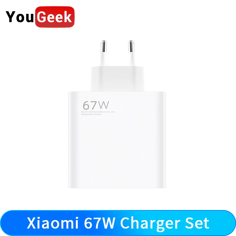 Xiaomi 67W Charger Set With 1m USB Type-C Cable Quick Charge  Fast and Stable Compatible with Xiaomi Pad 5 Pro