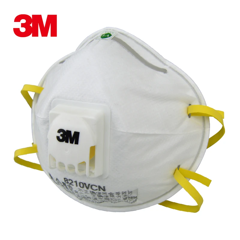 

KN95 Mascarilla 3M 8210V 8210VCN Respirator Dust Masks Cool Flow Valve Particles Mask PM2.5 Respiratory Protection Men Outdoor