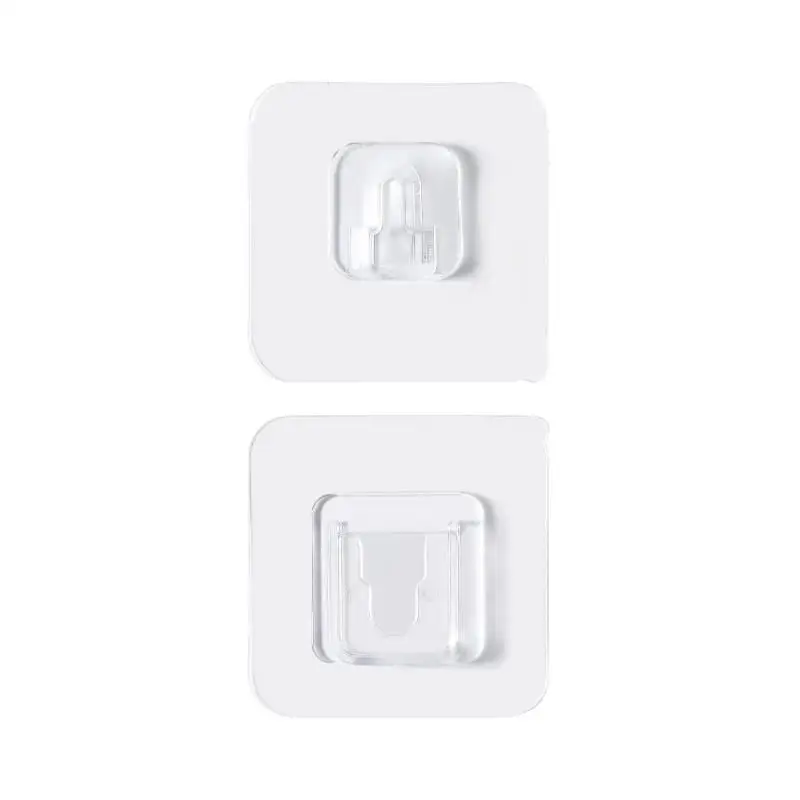 

5 Pairs Double-Sided Adhesive Wall Hooks Hanger Strong Transparent Suction Cup Wall Holder For Kitchen