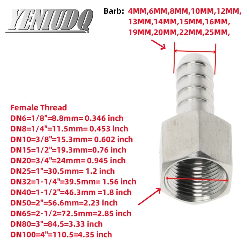 

Фитинги для труб из нержавеющей стали 6/8/10/12/14 мм
