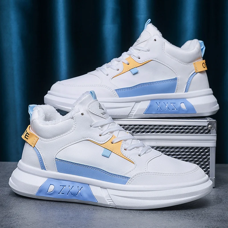 Мужская обувь лето 2024 новые туфли с высоким берцем мужские для досок толстые