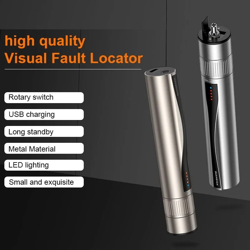 5-30mW VFL Fiber Optical Cable Tester Pen Lithium Battery Visual Fault Locator for FC/SC/ST Rechargeable Red Light Pen