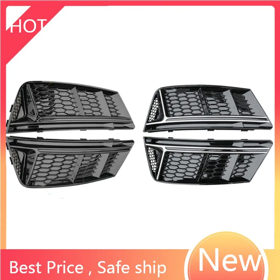 

2PCS Front Bumper Fog Lamp Grills for Audi A4 Upgrade B9 2017-2019, for RS4 Style Auto Parts fast ship