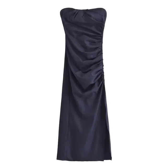 Женское летнее платье без рукавов с разрезом на подоле