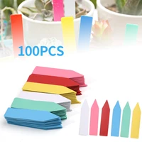 100pcs colorful garden plant labels plastic plant tags nursery markers flowers sorting sign diy garden decoration sign tag tools