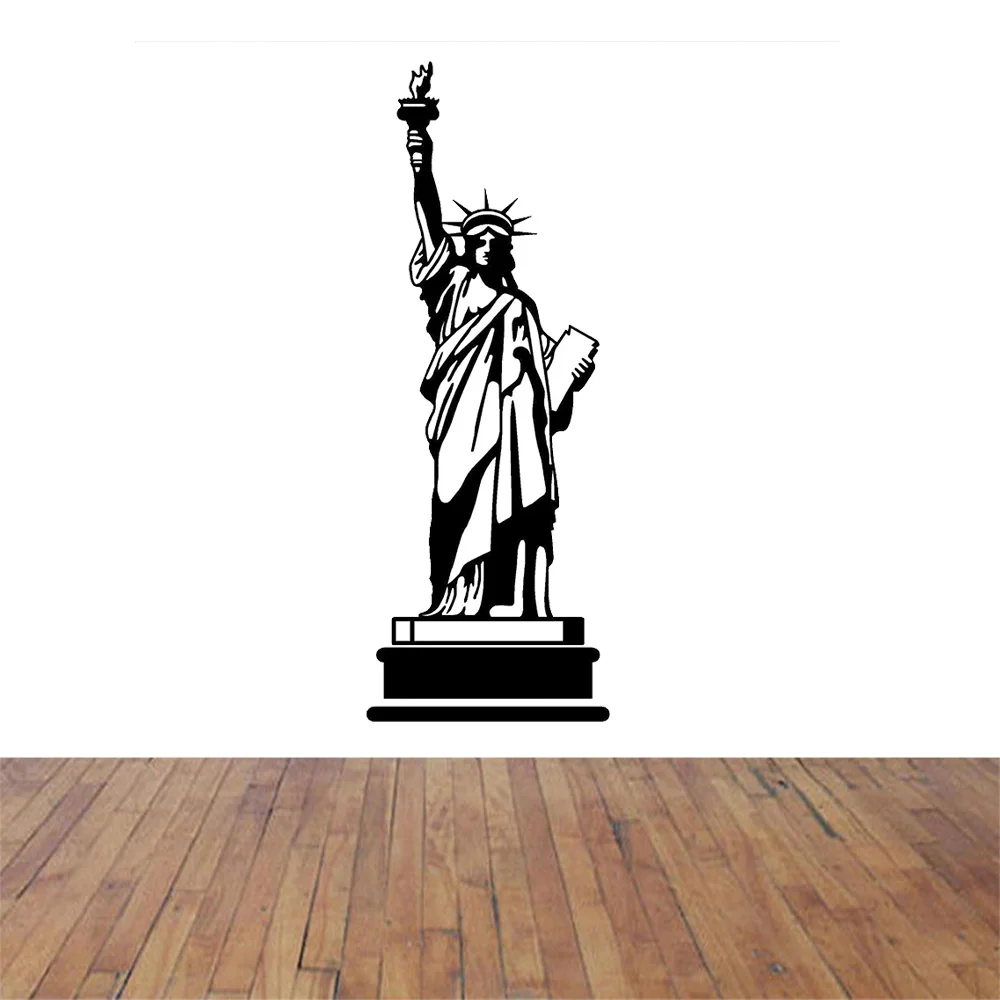 POOMOO наклейки на стену, статуя свободы, США, Америка, виниловые наклейки на стену, наклейки, виниловые художественные украшения для дома «сделай сам», 3 размера