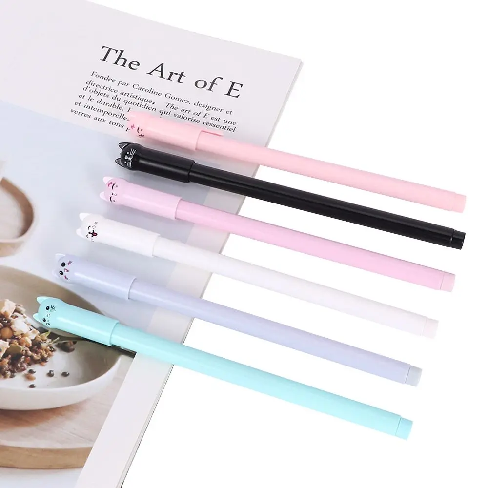 

Cartoon 0.5mm Plastic Expression Kawaii School Supplies Black Ink Stationery Cute Cat Gel Pens