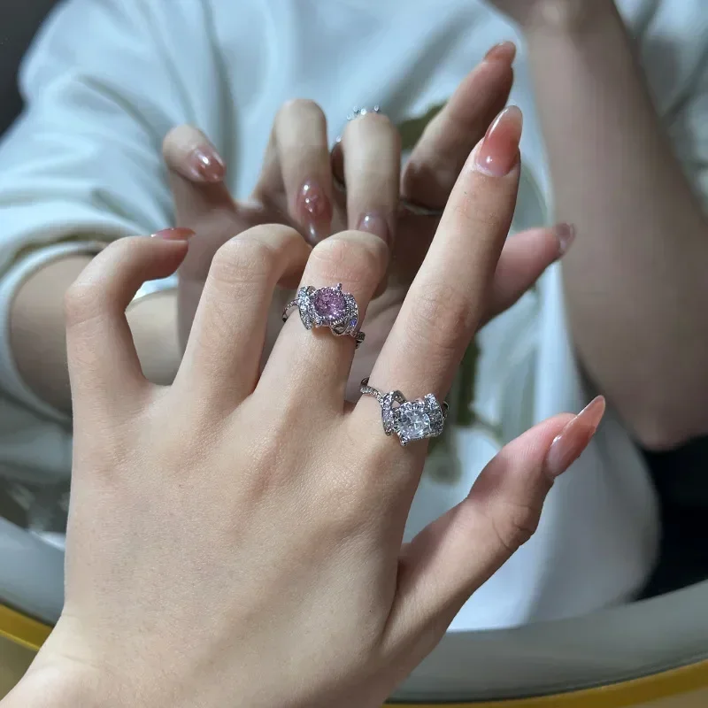 Высокое качество роскошное кольцо с бриллиантом в стиле MDLMoissanite 18-каратное