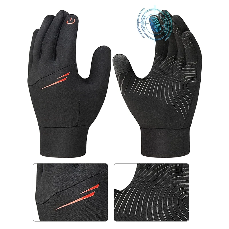 

Детские теплые зимние перчатки для сенсорного экрана, детские зимние велосипедные перчатки для мальчиков и девочек, уличные спортивные вел...