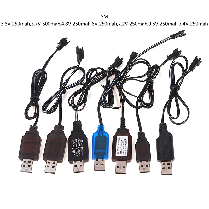 

Высококачественный зарядный USB-кабель для NiMh/NiCd аккумуляторов 3,6-9,6 в ма SM 2P с передней вилкой, автомобильное зарядное устройство USB с дистанционным управлением, электрическая игрушка ~
