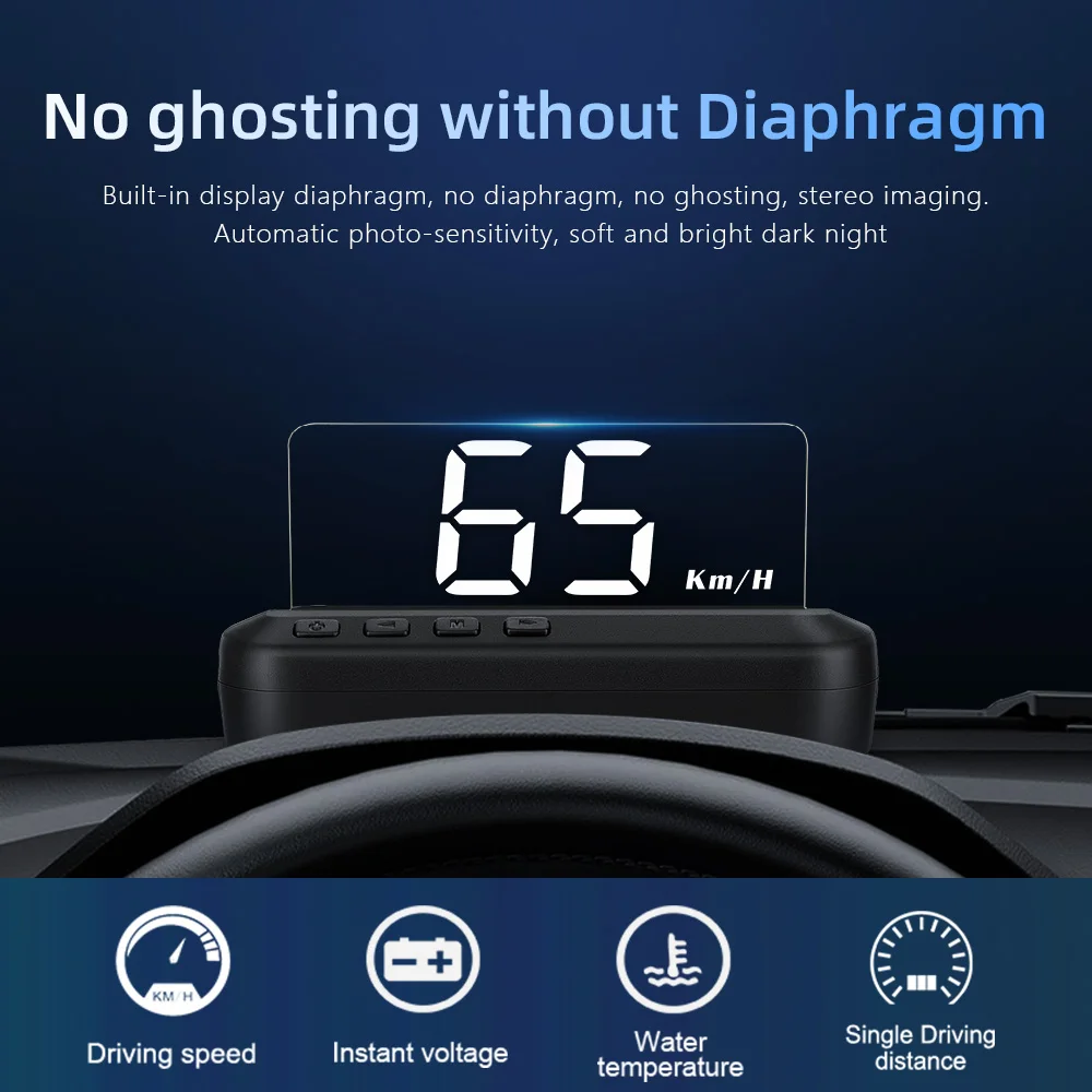 Светодиодный C100 автомобильный проекционный дисплей Hud без фиксации OBD2
