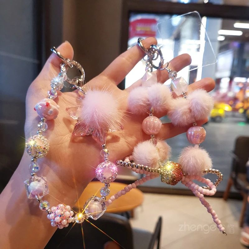 _ Ремешок граффити из бисера цветной бриллиантовый браслет с шариком короткий