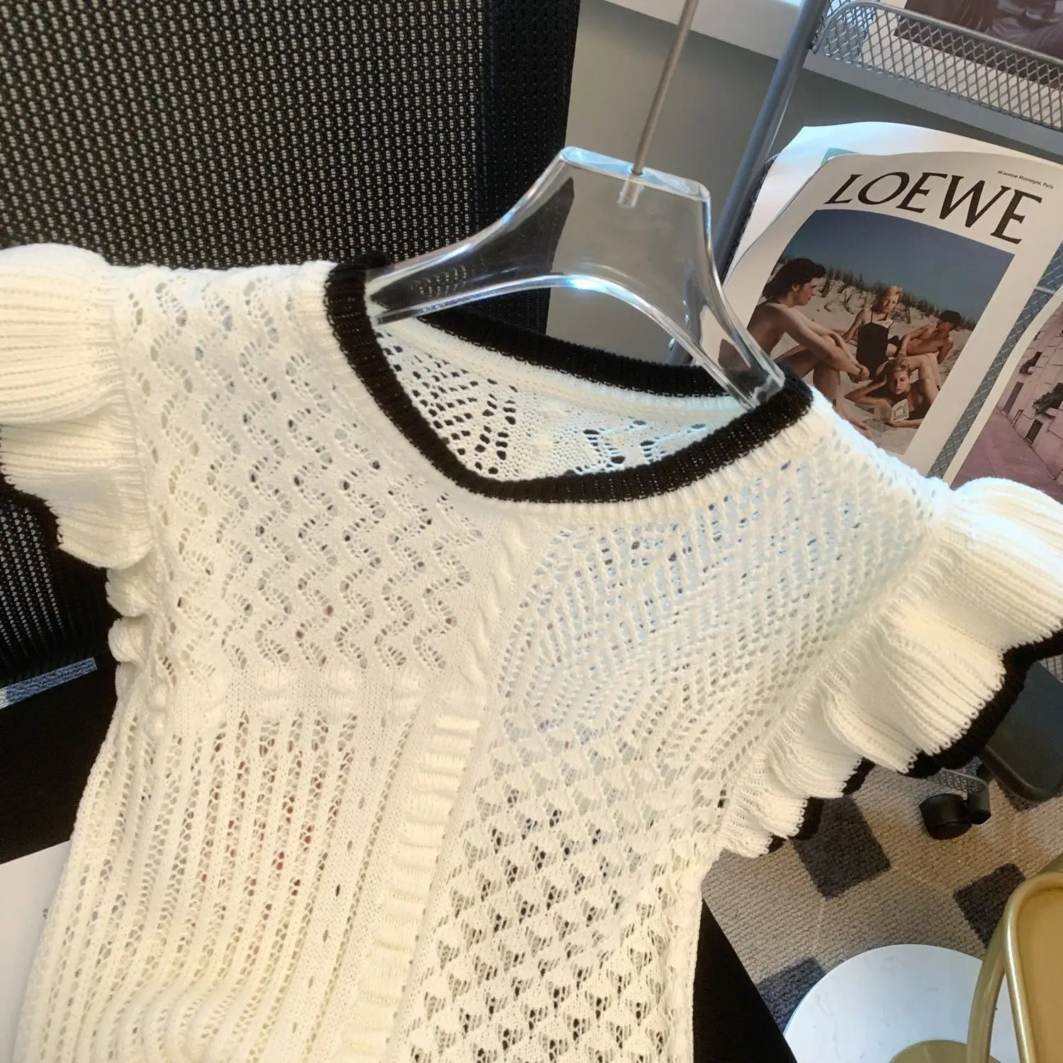 Шикарный жаккардовый облегающий трикотажный топ в стиле ретро женская летняя