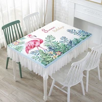 chiffon embroidered table cloth european lace tea table cloth home decor rectangular tablecloths table cover 1pcs