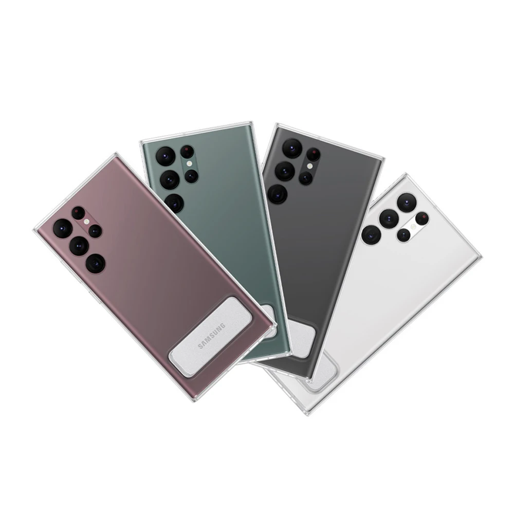 Оригинальный прозрачный чехол-подставка для Samsung S22 Ultra S22Ultra Clear Standing Transparent Protective