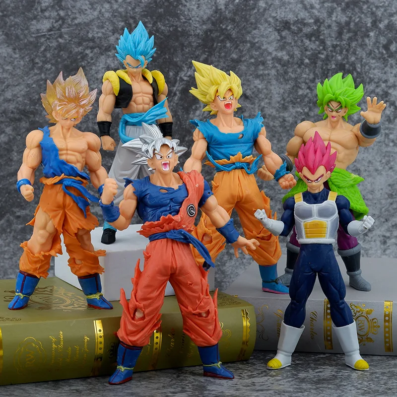 

6Pcs/Set Anime Dragon Ball Z Son Goku Vegetto Broli Super Saiyan Action Figure Goku Dbz Figurine Model Collectible Toys For Kids
