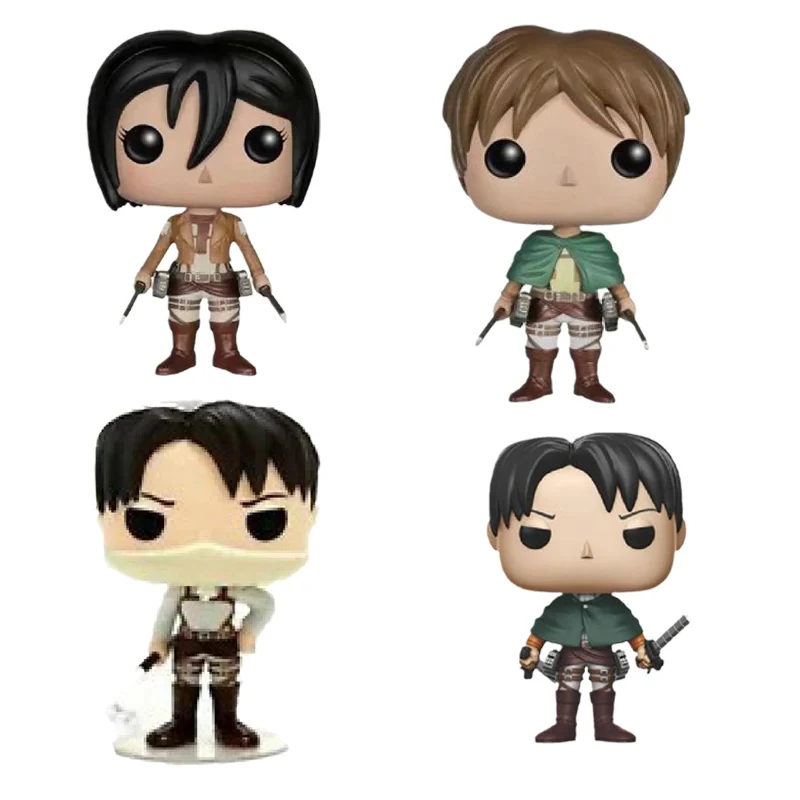 

Аниме «атака на Титанов» солдат Q версия милой куклы Леви Эрен джагер 10 см ПВХ украшения модель игрушка подарок милые фигурки героев