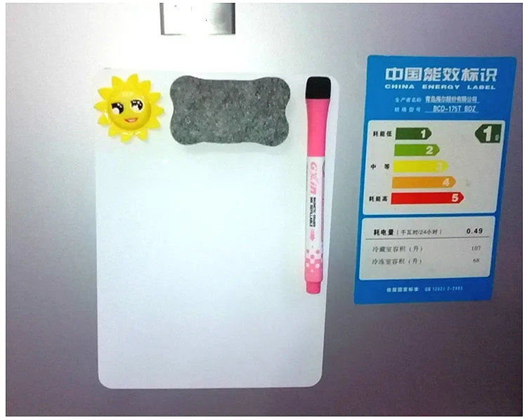 3Pcs/Set Magnetic Whiteboard Fridge Magnets Dry Wipe White Board Marker Eraser Writing Record Message Board Remind Memo Pad