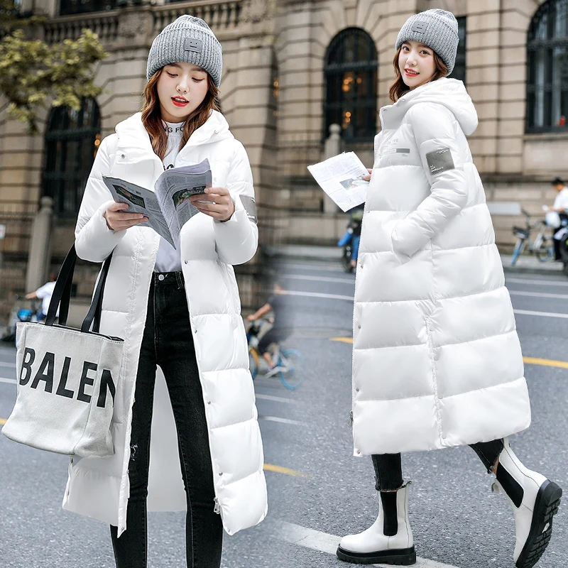 Solid Color Long Puffer Jackets for Women Winter Fashion Trends Clothes Teenage Girls High Quality Bubble Coat Casual Streetwear