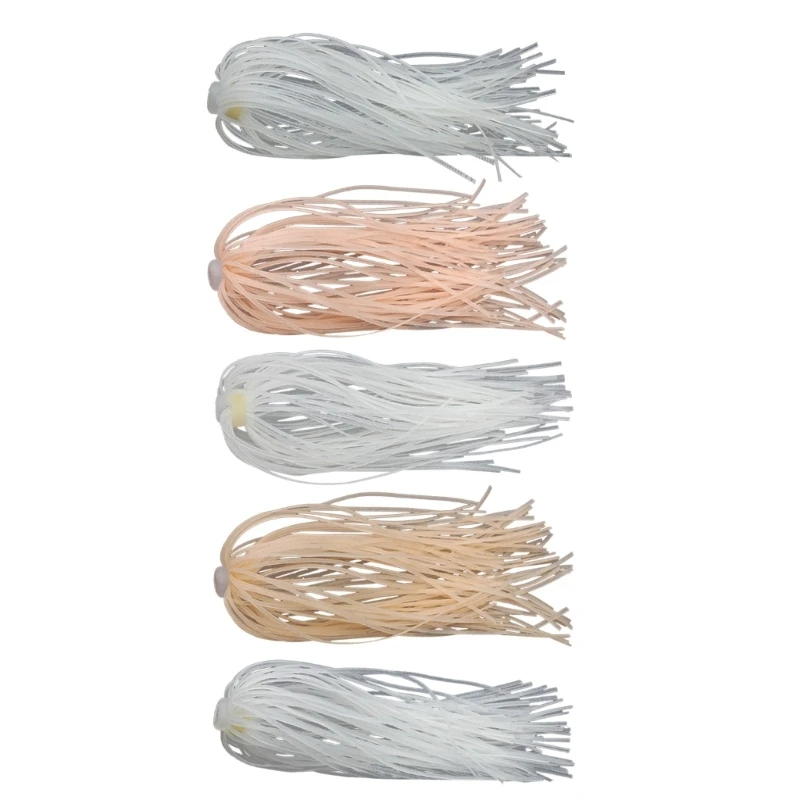 

Silicone Skirts Rubber Jig Skirts, 5 Bundles 440 Strands Lures Skirt Replacement H58D