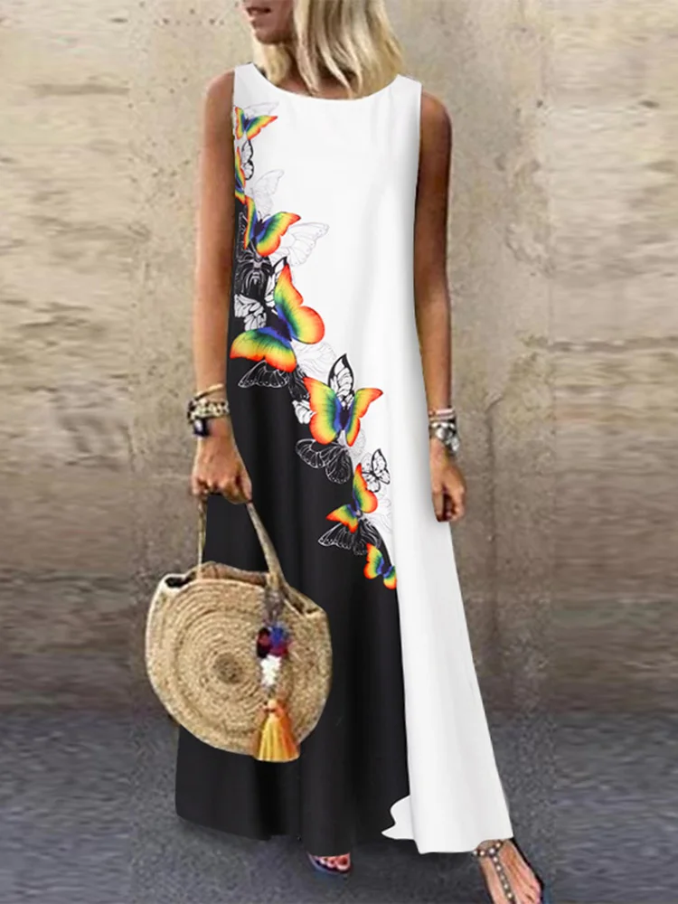 

Женское летнее платье-бабочка ZANZEA с цветочным принтом, сарафаны, богемные женские модные повседневные праздничные элегантные длинные плат...