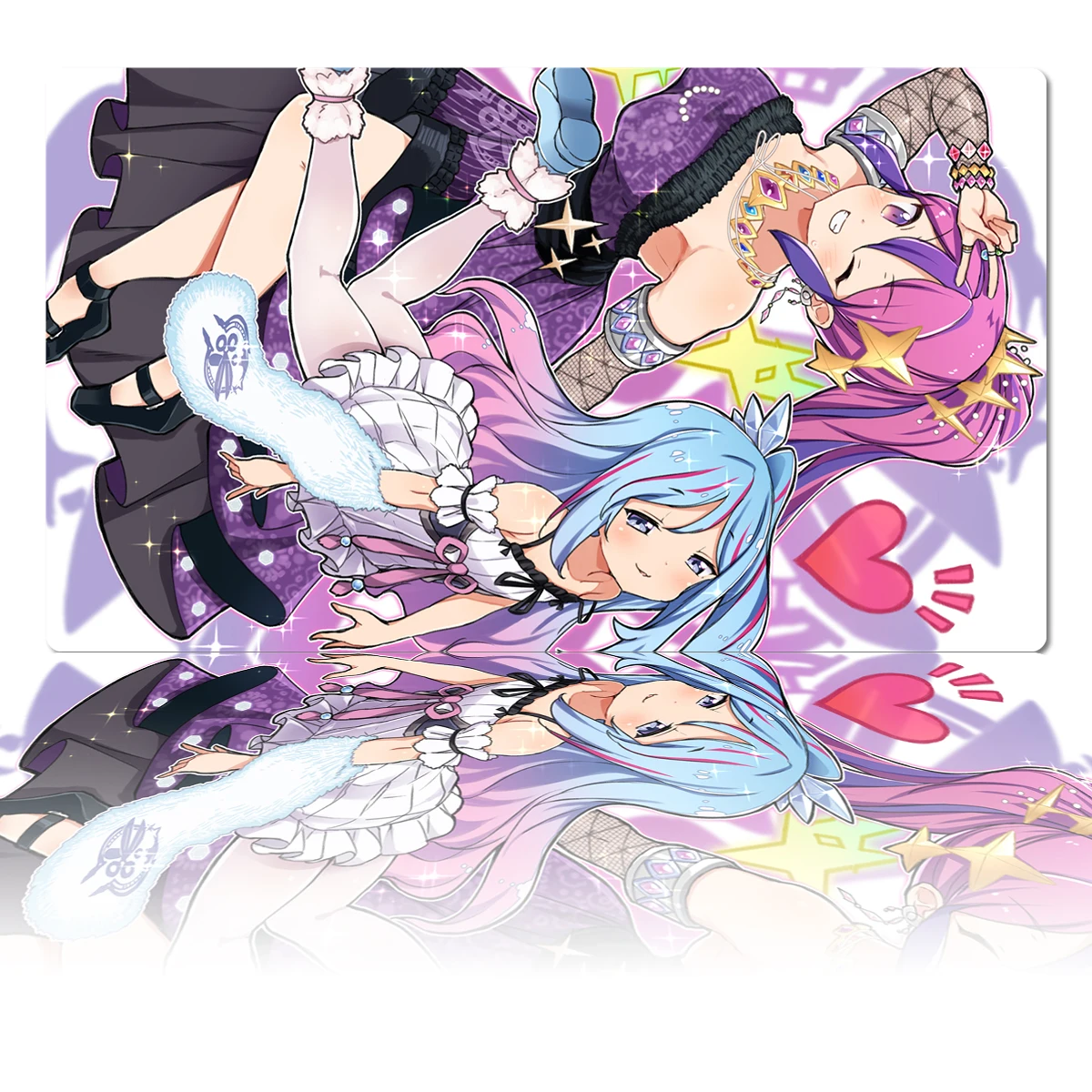 

YuGiOh Playmat Witchcrafter Edel & Witchcrafter Madame Verre TCG CCG Board Game Trading Card Game Mat Rubber Mouse Pad Zones Bag