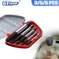 56pcs screw extractor tools center drill bits guide set damaged bolt remover removal tools speed easy out set woodworking tools