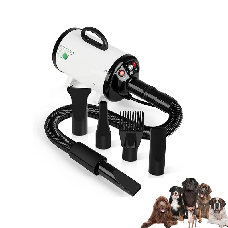 

Dog Dryer 3.8HP 2800W Stepless Speed Pet Hair Blaster With Heat Professional Dog Air Force Grooming Blower For Big Medium Dog