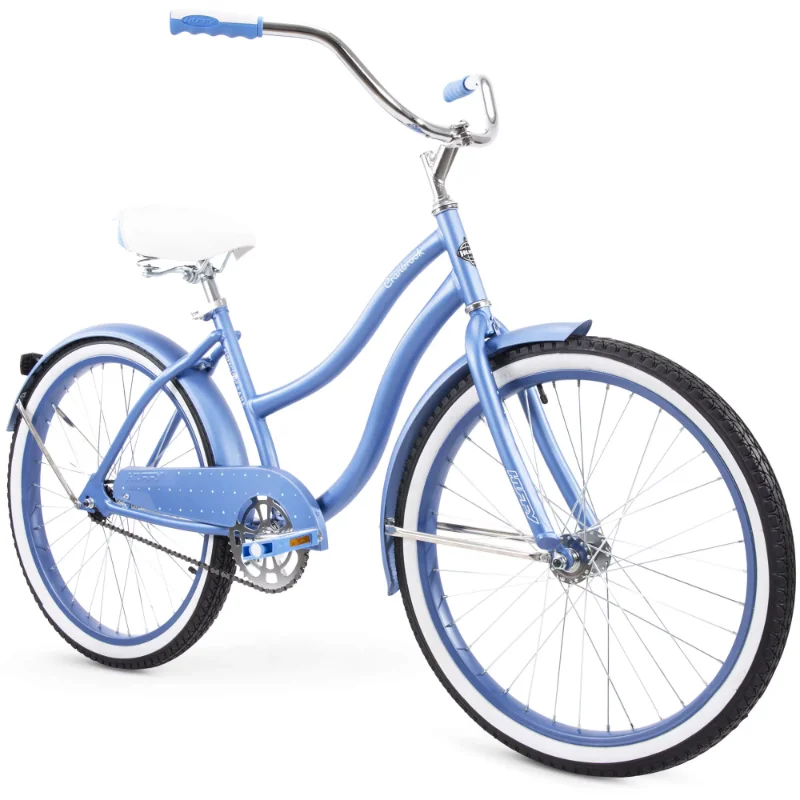 

Huffy 24" Cranbrook Girls' Cruiser Bike with Perfect Fit Frame, Periwinkle chopper bike 3 wheel bike