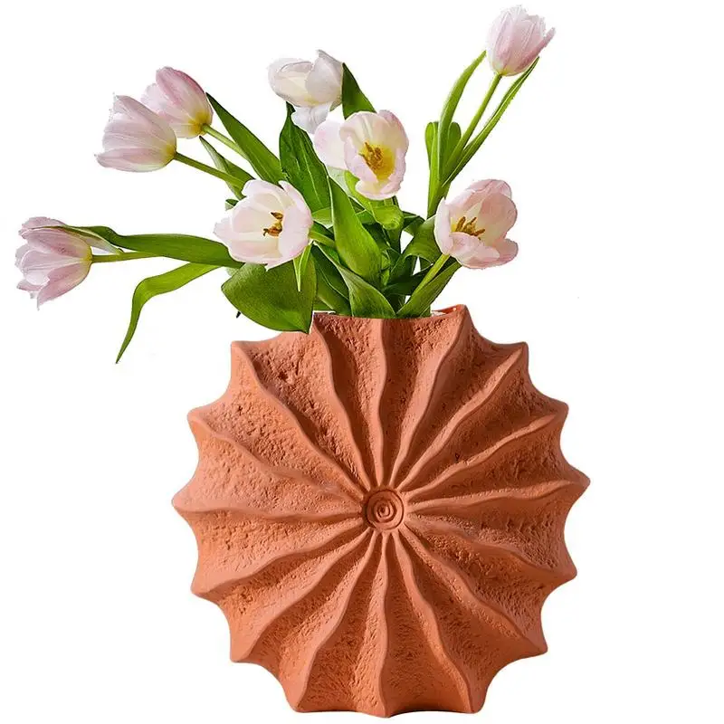 

Ceramic Flower Vase Conch Shape Indoor Flower Planter Pot Floral Vases For Living Room Bedroom Dining Table Office Decor