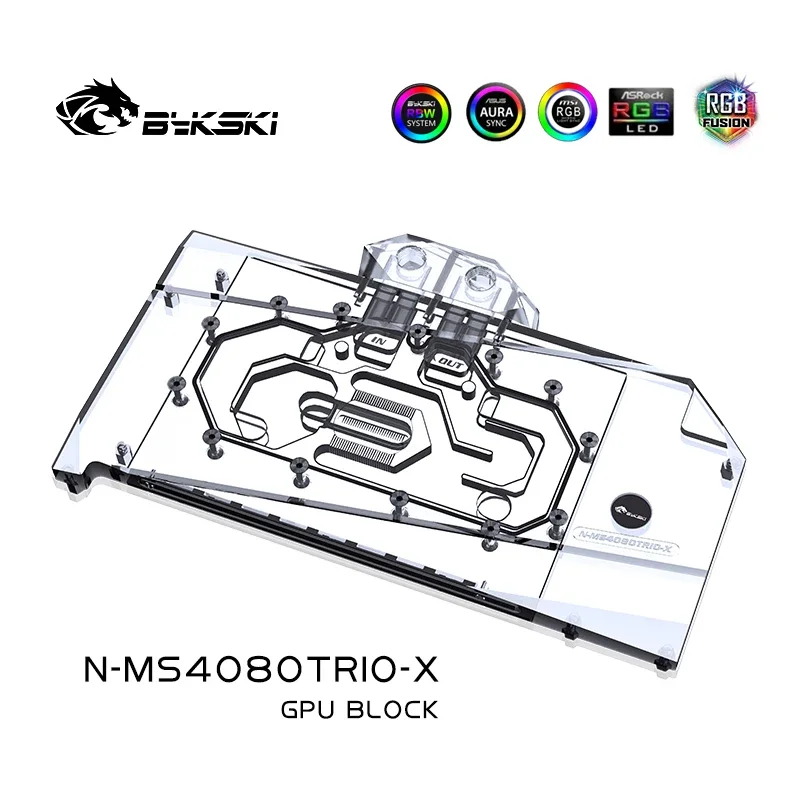 Блок графического процессора Bykski для MSI RTX 4080 Suprim X / RTX4080 GAMING TRIO видеокарта с