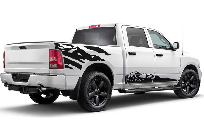 

4x Bed Decal Sticker Sport Compatible with Dodge Ram Crew Cab Side Vinyl Rebel Laramie SRT8 RT 2021 2020 New Generation