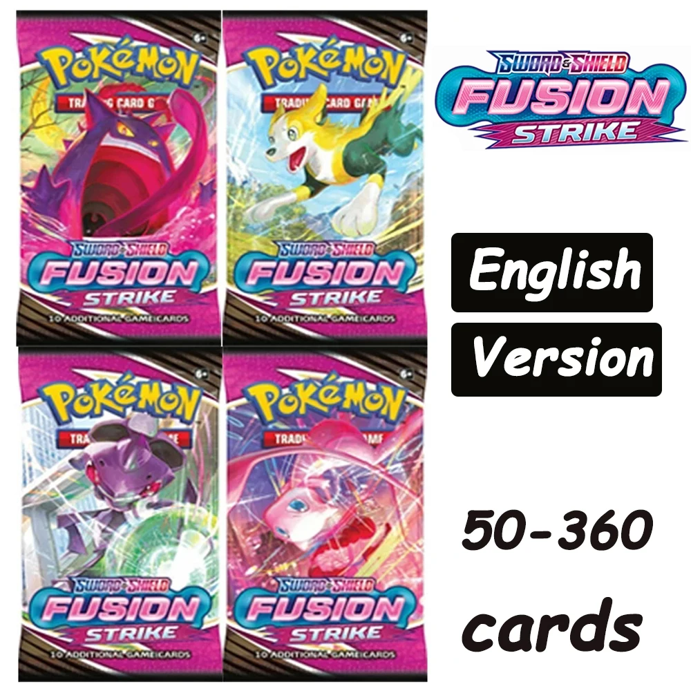 

2022 Latest English Version Of Pokemon Fusion Strike Booster 50-360pcs Cards Retail For Children Gift