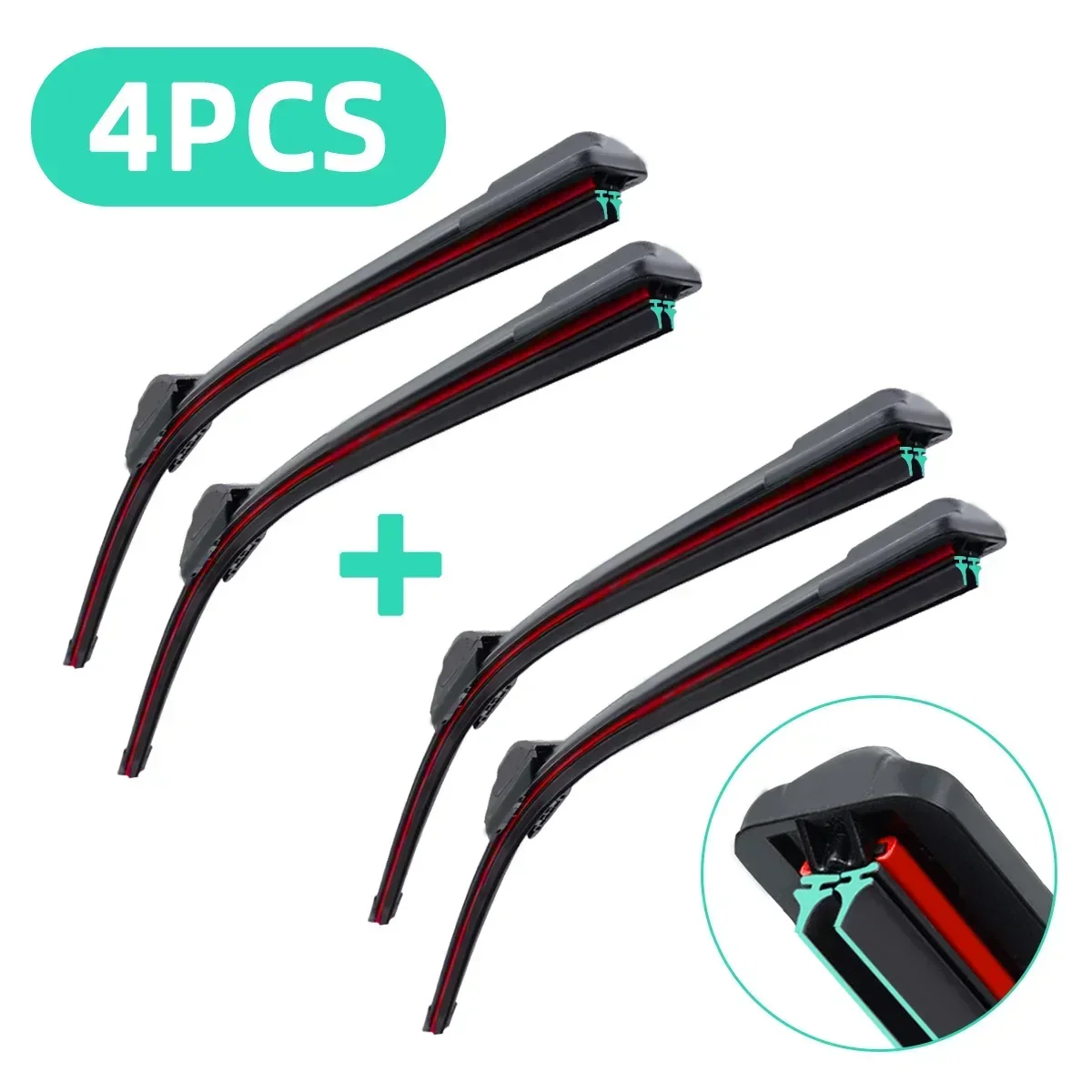 

Двойной резиновый автомобильный дворник для Volkswagen Tiguan MK1 Touran Multivan T-Roc, передние щетки стеклоочистителя, резак, аксессуары для ветрового стекла