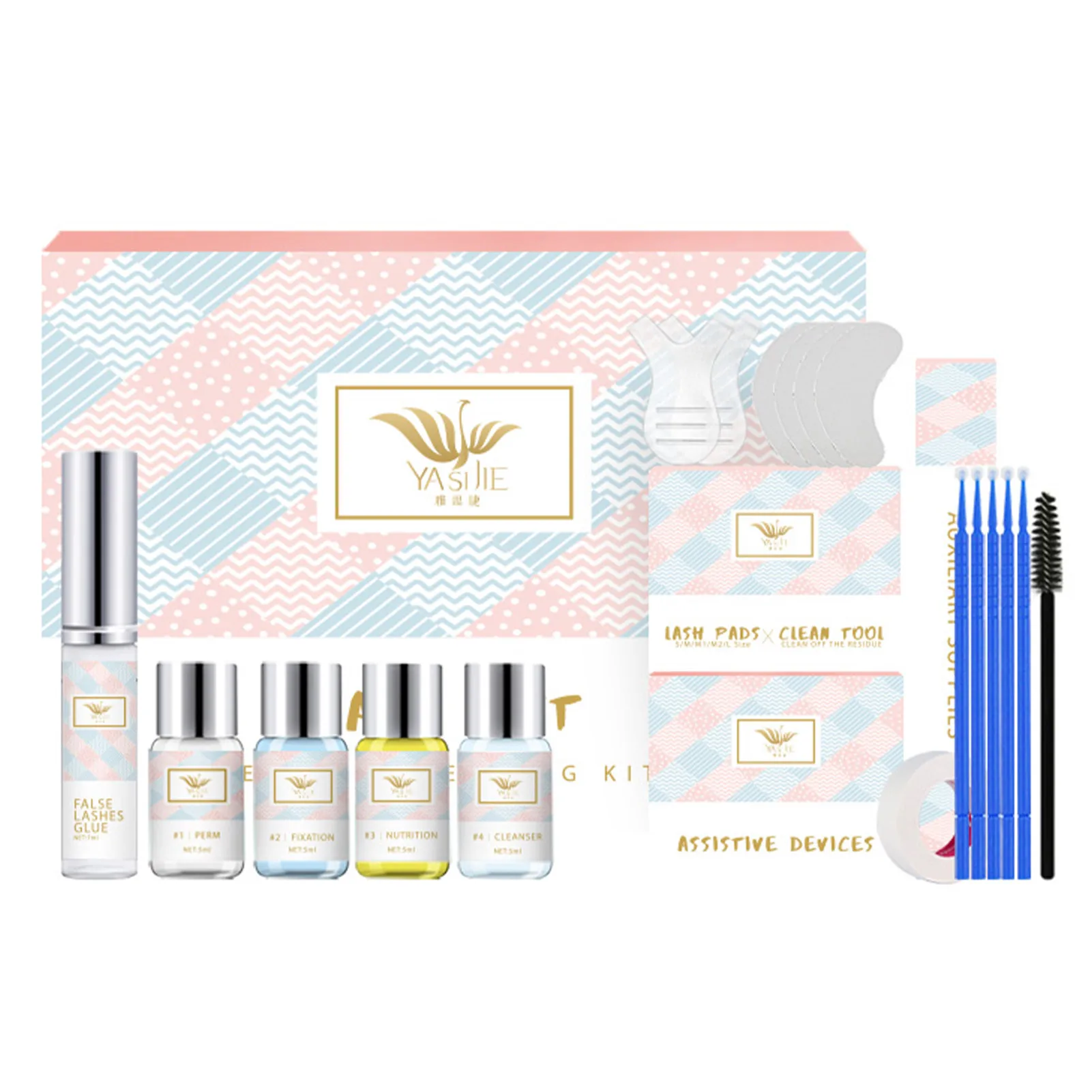 

Набор для подтяжки ресниц, набор для перманентной завивки ресниц, обновленный набор для красоты ресниц, Полуперманентная завивка для салон...