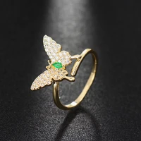 emmaya exquisite dress up bridal wedding party fascinating cubic zircon butterfly shape design ring adjustable fine jewelry