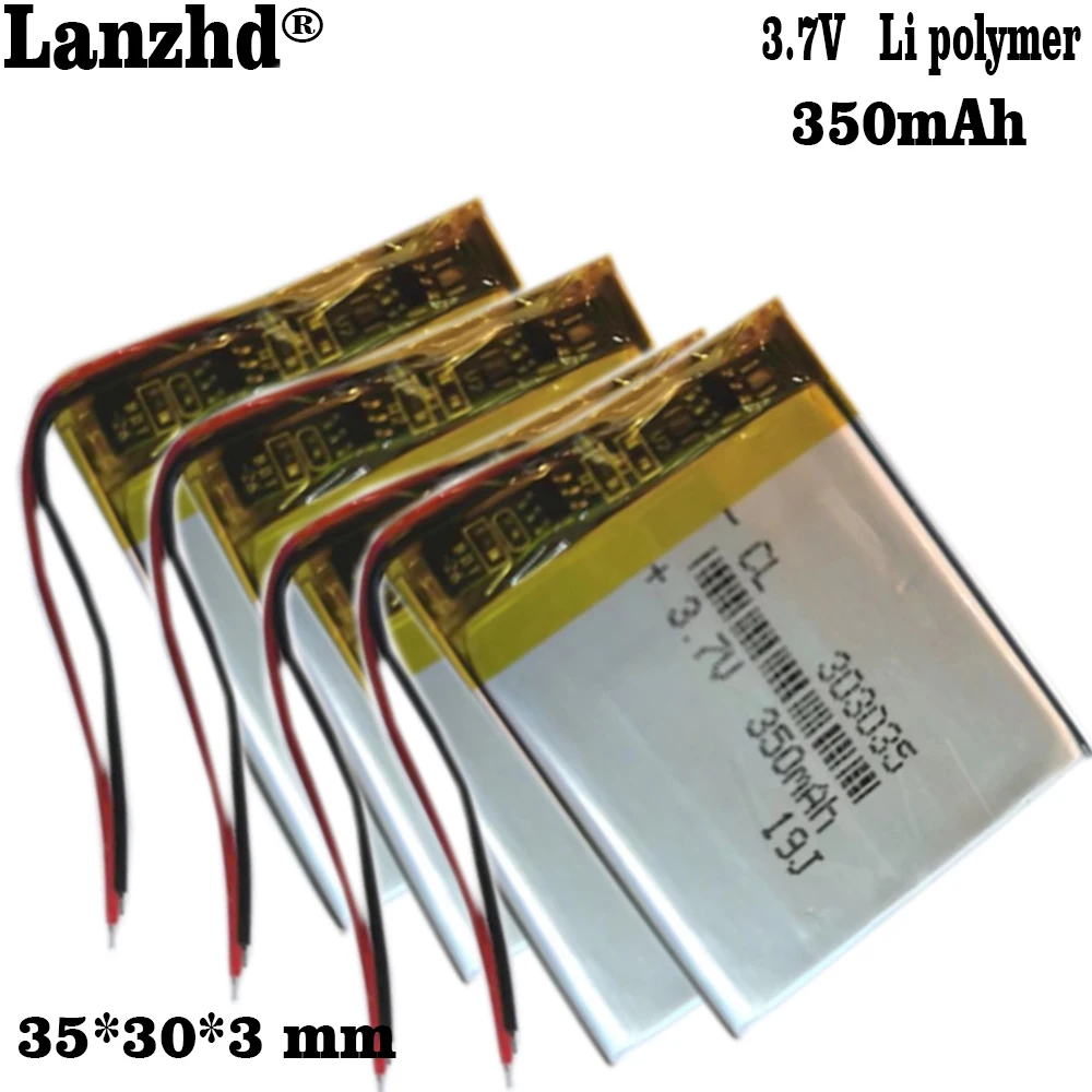 

1-12pcs 303035 3.7v 600mAh Lithium Ion Li-polymer Battery PCM Protected Selfie Stick Driving Recorder Locator Radio Lipo Bateria