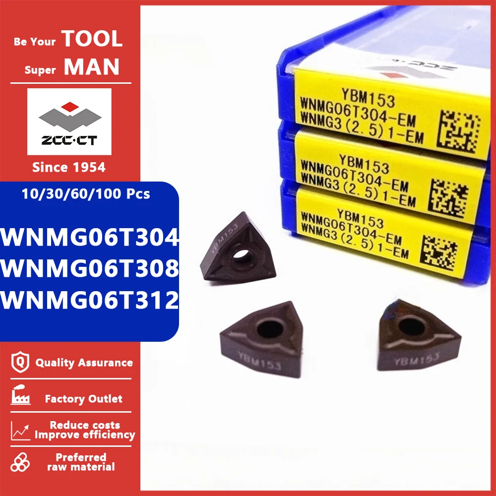 ZCCCT оригинальный WNMG 06T304 06T308 06T31 2 твердосплавный инструмент для обработки деталей вращения вставки токарный станок с ЧПУ режущие токарные инструменты