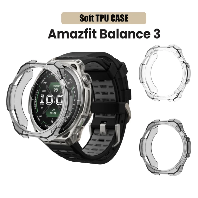 Фото Прозрачный мягкий чехол из ТПУ для Huami Amazfit Balance 3 / Balance 2 / Balance №1
