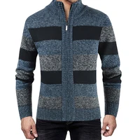 fashion mens autumn winter sweaters patchwork knitted cardigan coats brand clothing mans knitwear sweatercoats tops outerwear