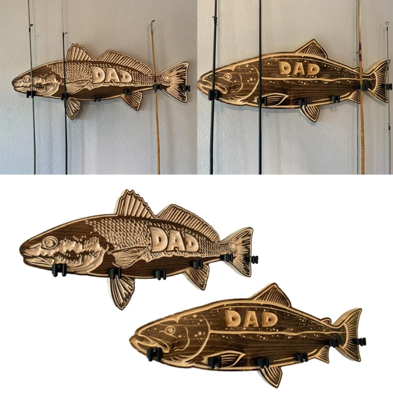 

Настенный кронштейн для удочки 14,96x4,72 дюйма, удерживает до 6 удочек, сверхпрочный держатель для удочки для дома, гаража, лодки