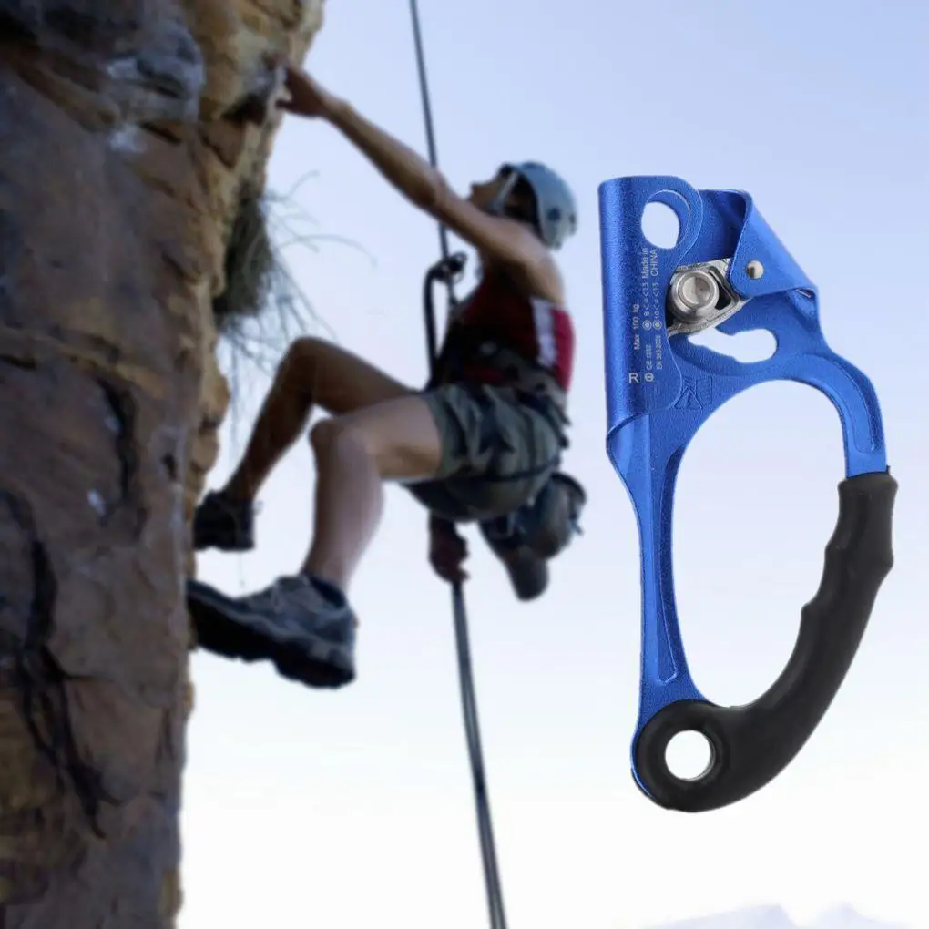 

Rock Climbing Hand Ascender Arborist Mountaineer Riser Anti-fall for 8-13mm Diameter Ropes Sports Supplies 100KG Load